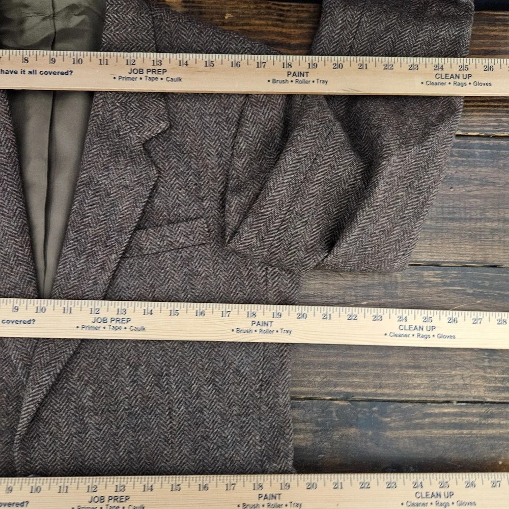 VTG Haggar Men's Tweed Sport Coat Blazer Two Button Brown Herringbone 40R‎